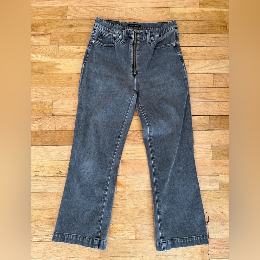 Lucky brand high rise, charcoal, crop, boot cut Women's Jeans